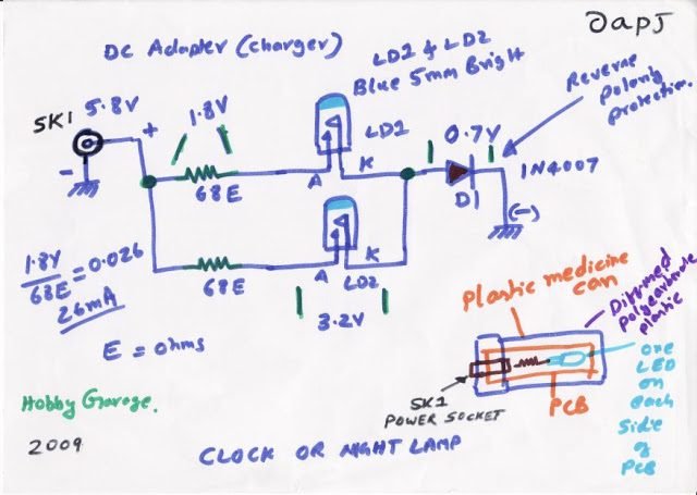 LED Lamp – Simple Bed-Lamp Circuit